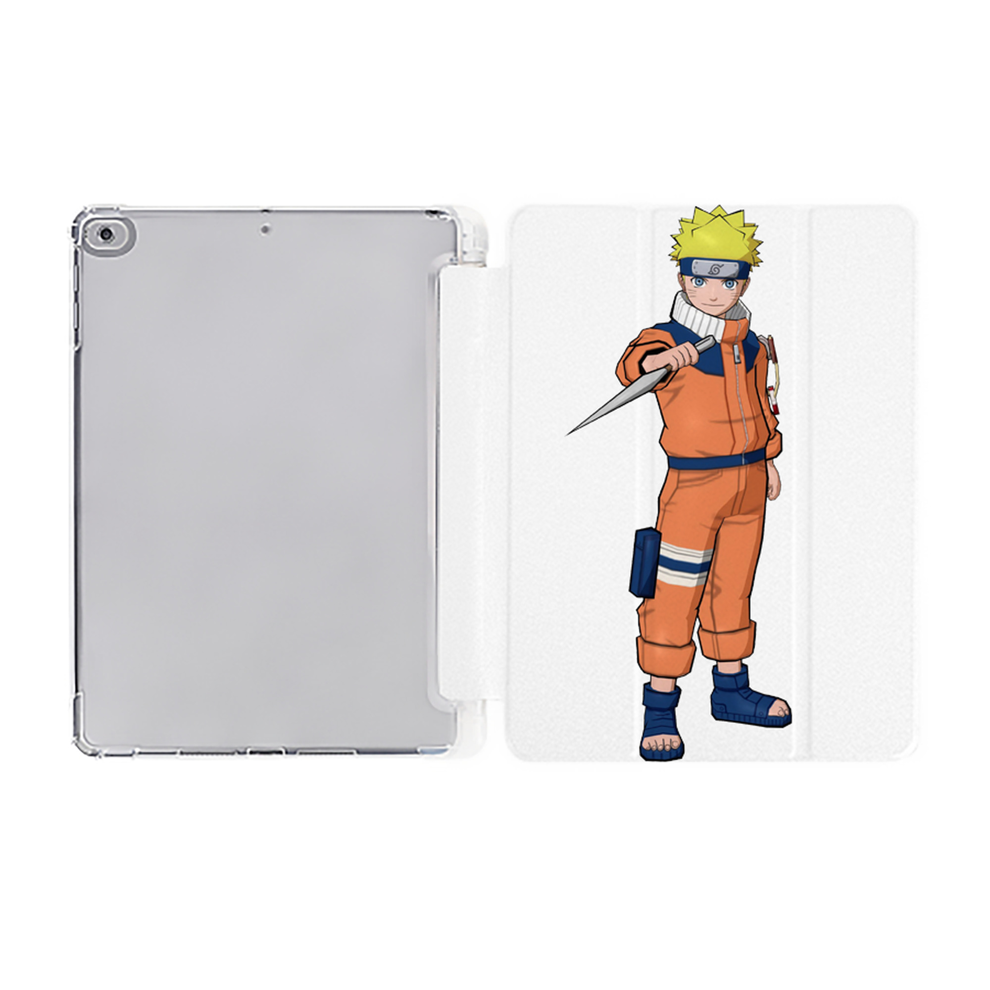 （画像用） NARUTO -ナルト- うずまき ナルト Uzumaki Naruto IPad ケース ペン収納付き 三つ折りスタンド PUレザー×シリコン 対応機種9.5/10.5/10.9インチ